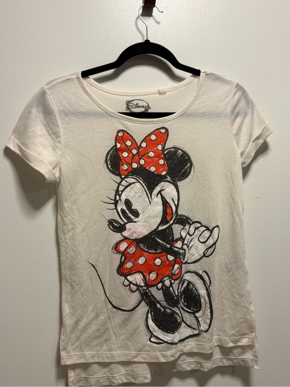 Official Disney Tee with Classic Red Polka Dot Minnie Graphic